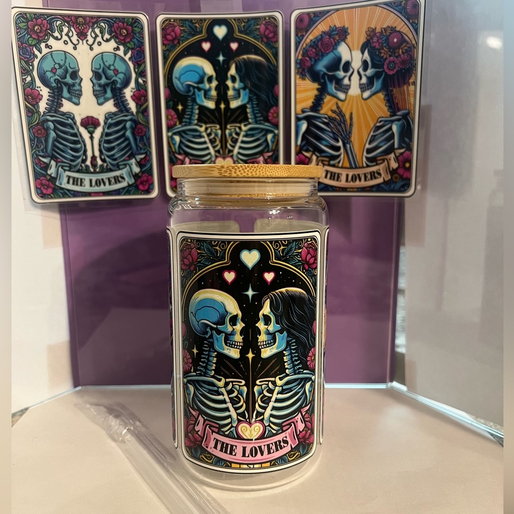 Beer Glass Skeleton The Lovers